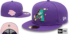 Diamondbacks LOGO BLOOM SIDE-PATCH Purple-Pink Fitted Hat by New Era - 2nd View