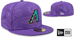 Diamondbacks SWIRL Purple Fitted Hat by New Era - 2nd View