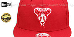 Diamondbacks TEAM-BASIC SNAPBACK Red-White Hat by New Era - 2nd View