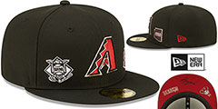 Diamondbacks TRIPLE THREAT IDENTITY Black Fitted Hat by New Era - 2nd View