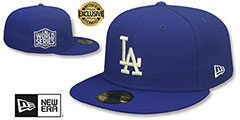 Dodgers 2020 WORLD SERIES SILVER-BOTTOM Royal Fitted Hat by New Era - 2nd View