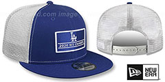 Dodgers 2020 WS CHAMPS TRUCKER SNAPBACK Royal-White Hat by New Era - 2nd View