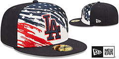 Dodgers 2022 JULY 4TH STARS N STRIPES Fitted Hat by New Era - 2nd View