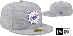 Dodgers 2023 CLUBHOUSE Heather Grey Fitted Hat by New Era - 2nd View