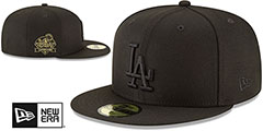 Dodgers 2024 WORLD SERIES CHAMPIONS Black-on-Black Fitted Hat by New Era - 2nd View