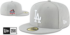 Dodgers 2024 WORLD SERIES CHAMPIONS Grey-White Fitted Hat by New Era - 2nd View