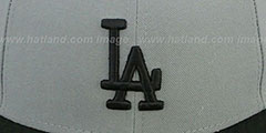 Dodgers 2T TEAM-BASIC Grey-Black Fitted Hat by New Era - 2nd View