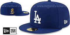 Dodgers 7X WORLD SERIES CHAMPIONS Royal Fitted Hat by New Era - 2nd View