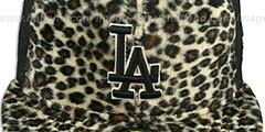 Dodgers CHEETAH ANIMAL-FUR MESH-BACK Fitted Hat by New Era - 2nd View