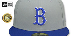 Dodgers COOPERPACK Grey-Royal Fitted Hat by New Era - 2nd View