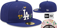 Dodgers FLORAL WATERCOLORS Royal Fitted Hat by New Era - 2nd View