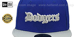 Dodgers GOTHIC TEAM-BASIC Royal-Grey Fitted Hat by New Era - 2nd View