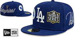 Dodgers HISTORIC CHAMPIONS Royal Fitted Hat by New Era - 2nd View