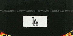 Dodgers LEOPARD CAMPER STRAPBACK Black Hat by New Era - 2nd View