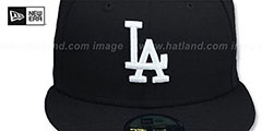 Dodgers SKY-BOTTOM Black Fitted Hat by New Era - 2nd View