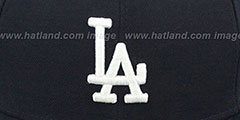 Dodgers TEAM-BASIC Navy-White Fitted Hat by New Era - 2nd View