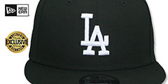 Dodgers TEAM-BASIC SNAPBACK Black-White Hat by New Era - 2nd View