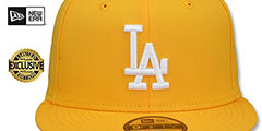 Dodgers TEAM-BASIC SNAPBACK Gold-White Hat by New Era - 2nd View