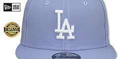 Dodgers TEAM-BASIC SNAPBACK Lavender-White Hat by New Era - 2nd View