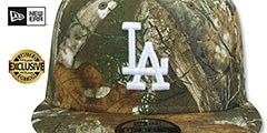 Dodgers TEAM-BASIC SNAPBACK Realtree Camo-White Hat by New Era - 2nd View