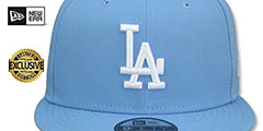 Dodgers TEAM-BASIC SNAPBACK Sky-White Hat by New Era - 2nd View