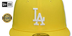 Dodgers TEAM-BASIC SNAPBACK Yellow-White Hat by New Era - 2nd View