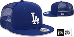 Dodgers TEAM-BASIC TRUCKER SNAPBACK Royal Hat by New Era - 2nd View