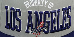 Dodgers TEAM-PRIDE Grey-Royal Fitted Hat by New Era - 2nd View