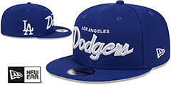 Dodgers TEAM-SCRIPT SNAPBACK Royal Hat by New Era - 2nd View