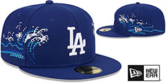 Dodgers TONAL WAVE Royal Fitted Hat by New Era - 2nd View