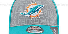 Dolphins 2014 NFL DRAFT FLEX Aqua Hat by New Era - 2nd View