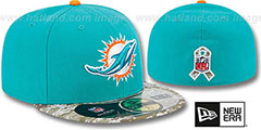 Dolphins 2014 SALUTE-TO-SERVICE Aqua-Desert Fitted Hat by New Era - 2nd View