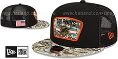 Dolphins 2021 SALUTE-TO-SERVICE SNAPBACK Black-Desert Hat by New Era - 2nd View