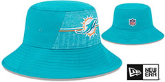 Dolphins 2023 NFL TRAINING CAMP BUCKET Aqua Hat by New Era - 2nd View