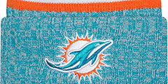 Dolphins 2023 SIDELINE Knit Beanie Hat by New Era - 2nd View