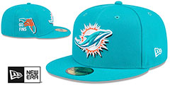 Dolphins 2024 NFL DRAFT Aqua Fitted Hat by New Era - 2nd View