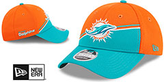 Dolphins DASHMARK SIDELINE SNAPBACK Orange-Aqua Hat by New Era - 2nd View