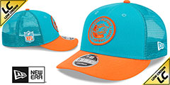 Dolphins LP TRUCKER SIDELINE SNAPBACK Aqua-Orange Hat by New Era - 2nd View