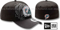 Dolphins NFL BLACK-CLASSIC FLEX Hat by New Era - 2nd View