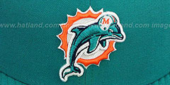 Dolphins NFL JERSEY-STRIPE Aqua Fitted Hat by New Era - 2nd View