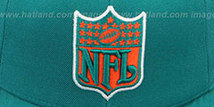 Dolphins NFL-SHIELD Aqua Fitted Hat by Reebok - 2nd View