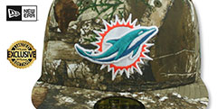 Dolphins NFL TEAM-BASIC Realtree Camo Fitted Hat by New Era - 2nd View