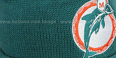 Dolphins XL-LOGO BEANIE Aqua by Mitchell and Ness - 2nd View