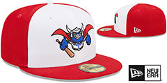 Drillers MILB MARVEL DEFENDERS White-Red Fitted Hat by New Era - 2nd View