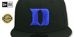 Duke NCAA TEAM-BASIC Black Fitted Hat by New Era - 2nd View