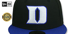 Duke NCAA TEAM-BASIC Black-Royal Fitted Hat by New Era - 2nd View