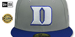 Duke NCAA TEAM-BASIC Grey-Royal Fitted Hat by New Era - 2nd View