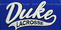 Duke SWOOP LACROSSE Royal Fitted Hat by Zephyr - 2nd View