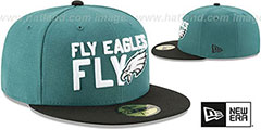 Eagles 2018 SPOTLIGHT Green-Black Fitted Hat by New Era - 2nd View