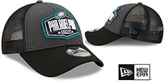 Eagles 2021 NFL TRUCKER DRAFT 940 SNAP Hat by New Era - 2nd View